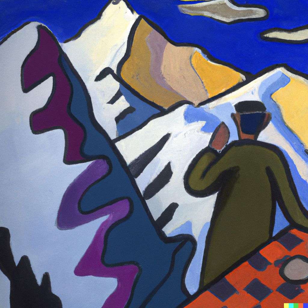 someone gazing at Mount Everest, painting by Henri Matisse